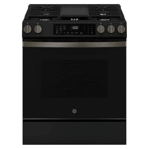 GE Ge 30 5 Burner Slide-In Smart Convection Gas Range With Air Fry black Slate ADA GGS600AVDS