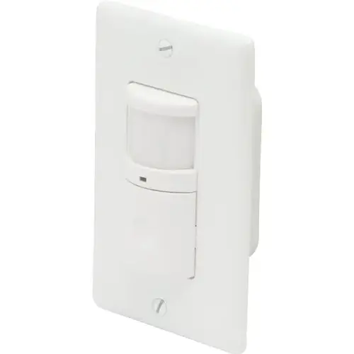 120 Volt Wall Mount Passive Infrared Occupancy Sensor W/ Night Light (White) 120 Volt Wall Mount Passive Infrared Occupancy Sensor W/ Night Light (White)