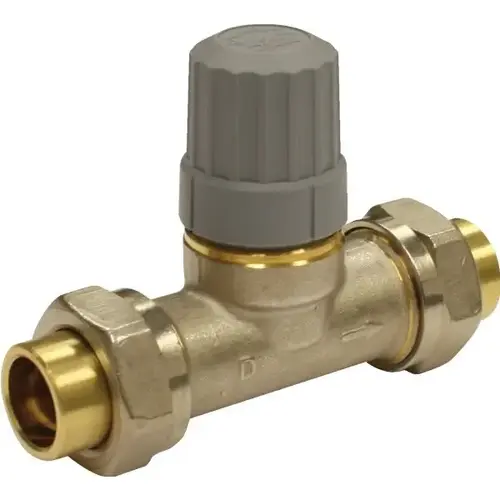 3/4" Solder Union Straight Mount Thermostatic Radiator Valve Body