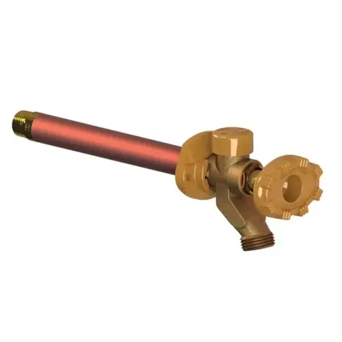 Freezeless Anti-Rupture Wall Faucet 1/2" Mpt X 1/2" Sweat Inlet, 14" Powder Coated Freezeless Anti-Rupture Wall Faucet 1/2" Mpt X 1/2" Sweat Inlet, 14" Powder Coated