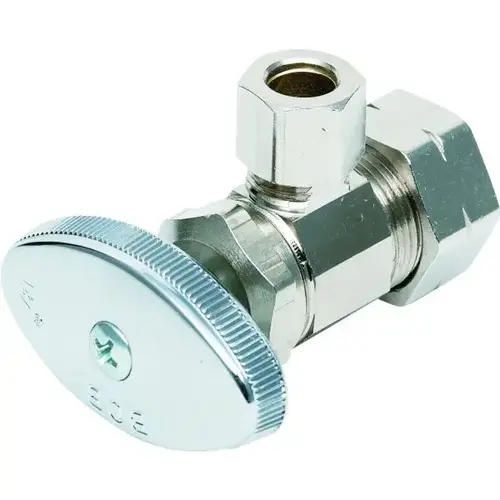 Quarter-Turn Angle Stop Valve 1/2" Comp X 3/8" Comp