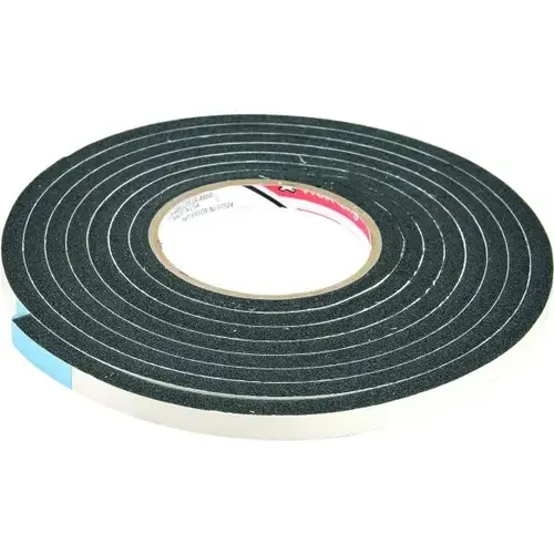 1-1/4"W X 7/16"H X 10 ftL Sponge Rubber Foam Tape Black 1-1/4"W X 7/16"H X 10 ftL Sponge Rubber Foam Tape Black