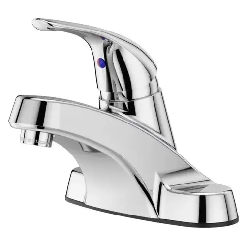 Single Bathroom Faucet, Push & Seal Drain, Chrome Single Bathroom Faucet, Push & Seal Drain, Chrome