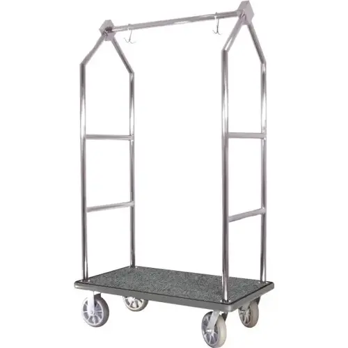 Contemporary Stainless Steel Bellman'S Cart