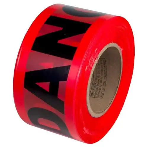Red 2 Mil "danger" Barricade Tape 3" X 1000 ft