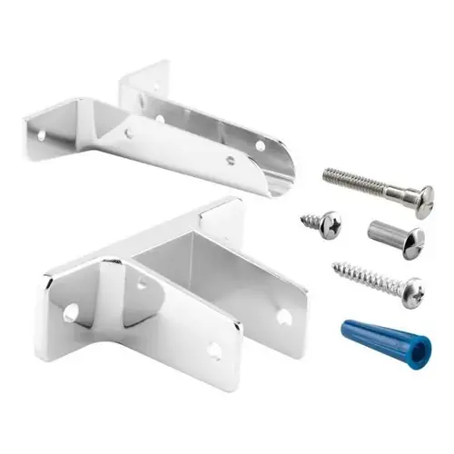 Wing Urinal Bracket, 1-1/4 In. X 6 In., Zamak, Chrm Plated, W/Fasteners Wing Urinal Bracket, 1-1/4 In. X 6 In., Zamak, Chrm Plated, W/Fasteners