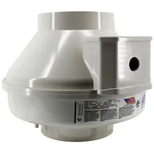 120 Volt Thermoplastic Inline Centrifugal Duct Fan 6"
