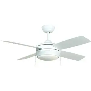 Craftmade International LAV44MWW4LK-LED Laval 44 In. 4-Blade LED Ceiling Fan With Light (White)