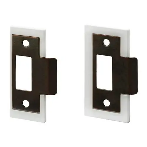 1-3/8in 1-3/4in, Fix-A-Latch Srk Plate Rpr Kit, Stmp Stl, Bronze White