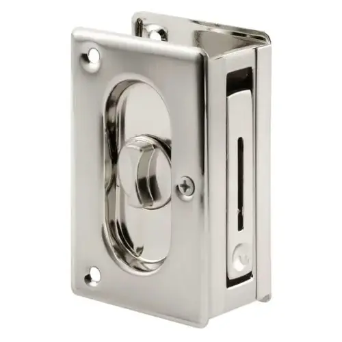 3-3/4 In., Solid Brs W/ Stn Nkl , Pocket Dr Privacy Lock And Pull Satin Nickel 3-3/4 In., Solid Brs W/ Stn Nkl , Pocket Dr Privacy Lock And Pull Satin Nickel