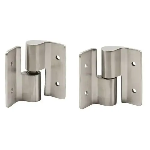 Surface Mt Hinge Set W/ All Metalinserts, L.h.in/R.h. Out, Satin Cast Ss Surface Mt Hinge Set W/ All Metalinserts, L.h.in/R.h. Out, Satin Cast Ss