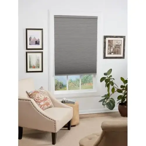 26.5 X 64 Gray Cloud Blackout Honeycomb Cellular Shade