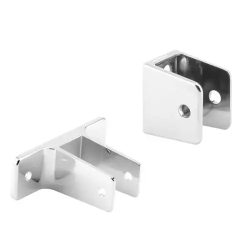 Panel Bracket Wall Kit, For 1 In. Panels, Zinc Alloy, Chrm Plated Set