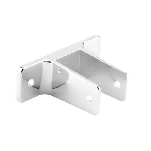 Two Ear Wall Bracket, For 1-1/4 In. Panels, Zinc Alloy, Chrm