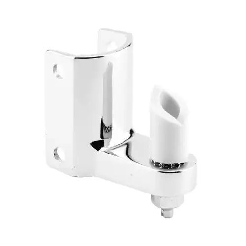 Post Mt Gravity Pivot Hinge, 1-1/4in, Zamak, Chrm, 5/8in Pintle, Btm Chrome Plated