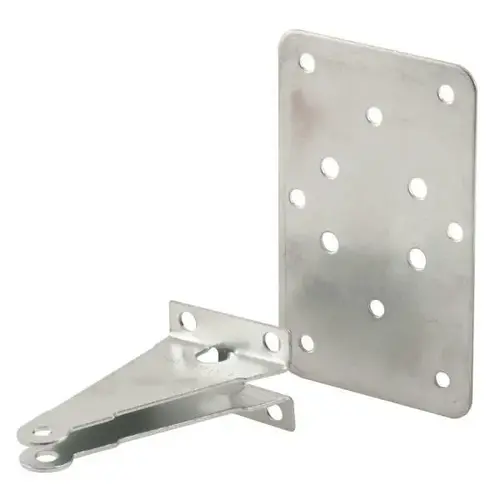 Jamb Bracket W/Plate, 2-1/2in X 4-1/16in, Stl Constrt, Mill Jamb Bracket W/Plate, 2-1/2in X 4-1/16in, Stl Constrt, Mill