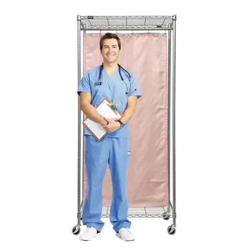 System Mobile Privacy Wire Rack, Antimicrobial, Gray, 12dx36w System Mobile Privacy Wire Rack, Antimicrobial, Gray, 12dx36w