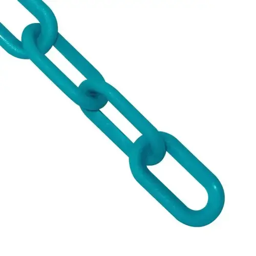 2 Inch X 25 Feet Turquoise Plastic Barrier Chain