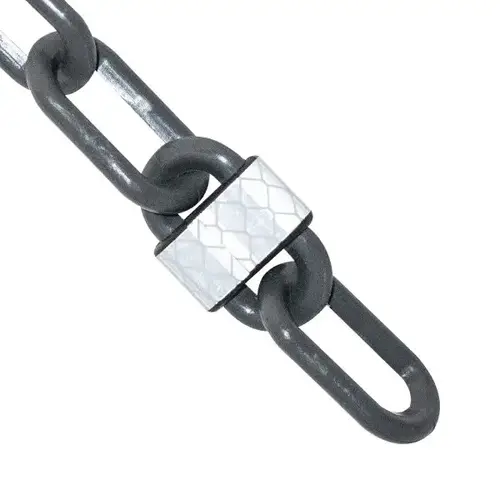 2 Inch X 100 Feet Slate Gray Reflective Plastic Barrier Chain 2 Inch X 100 Feet Slate Gray Reflective Plastic Barrier Chain