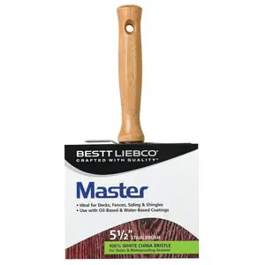 PSB / Bestt Liebco 501480800 501480800 #123 4-3/4" Master Stainer White China Bristle Block Brush