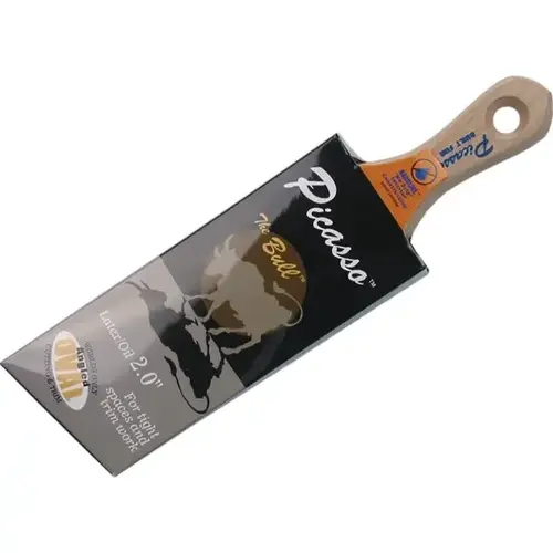 Pic5-2.0 2" Picasso Angled Oval Brush W/ Short Handle