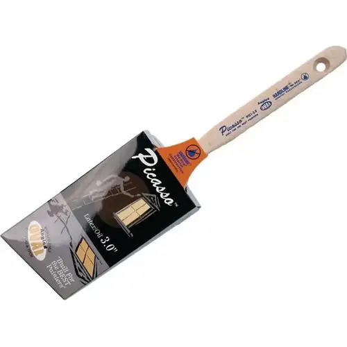 Pic1-3.0 3" Picasso Angled Oval Brush W/ Standard Handle