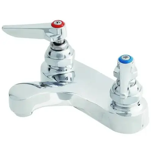 Lavatory Faucet, Deck Mount, 4" Centers, Aerator, 1/2" Npsm Male Shanks Chrome Lavatory Faucet, Deck Mount, 4" Centers, Aerator, 1/2" Npsm Male Shanks Chrome