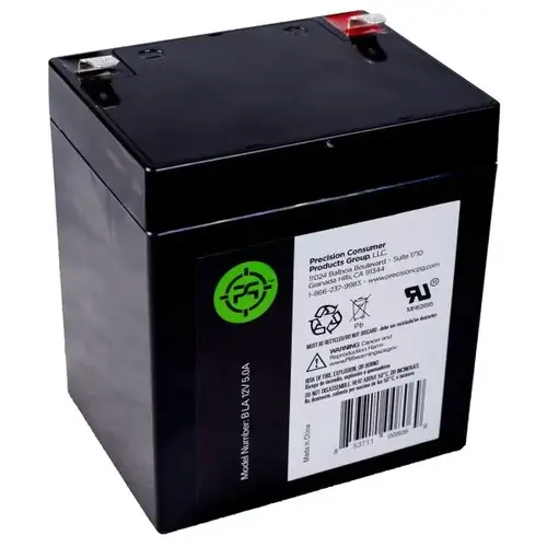 Lead Acid 12-Volt 5.0 Ah Black Replacement Battery Lead Acid 12-Volt 5.0 Ah Black Replacement Battery