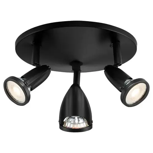 Cobra 3 Light Adjustable Led Flush Mount Black Finish