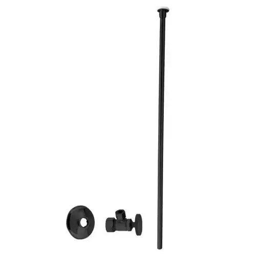 5/8 " Od X 3/8 " Od Toilet Kit - Flat Head Matte Black