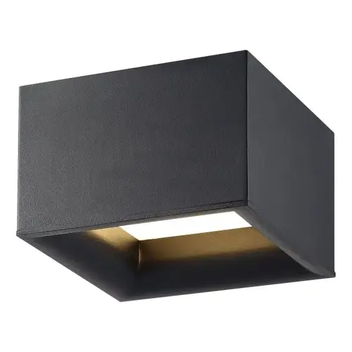 Bloc Dual Voltage Led Flush Mount Black Finish