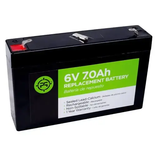Lead Acid 6-Volt 7.0 Ah Black Replacement Battery Lead Acid 6-Volt 7.0 Ah Black Replacement Battery