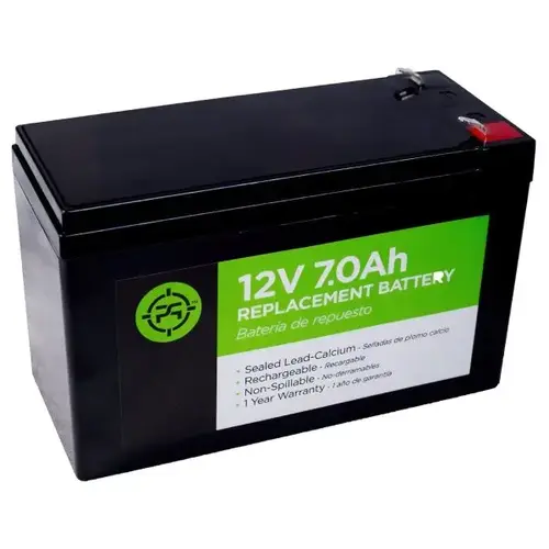 Lead Acid 12-Volt 7.0 Ah Black Replacement Battery Lead Acid 12-Volt 7.0 Ah Black Replacement Battery