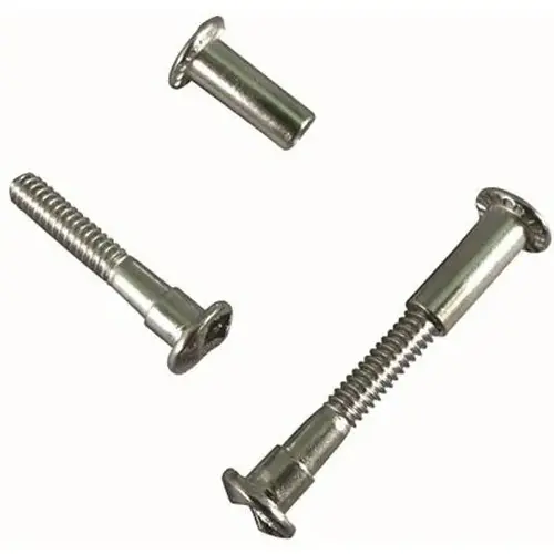1-1/4 In. X 10/24 Thread 1-Way Screw Bolt With Barrel Nut