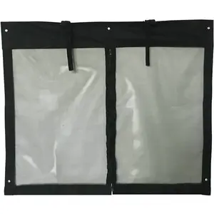 GENERIC GS10X8 10 Ft. X 8 Ft. Snap-On Garage Door Screen W/ Zipper (Black)