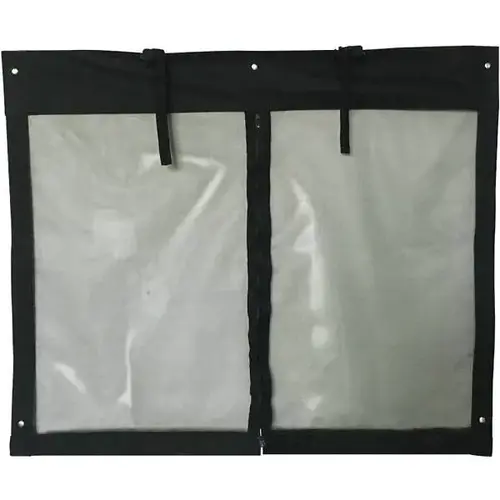 10 Ft. X 8 Ft. Snap-On Garage Door Screen W/ Zipper (Black)