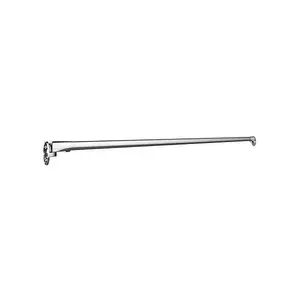 Preferred Bath 113-5BP-SR One-Piece Straight 60" Oval Bar Shower Rod Bright Polished Finish Silver