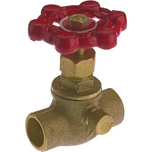 1/2 " X 1/2 " Solid Brass C X C Stop And Waste Valve 1/2 " X 1/2 " Solid Brass C X C Stop And Waste Valve