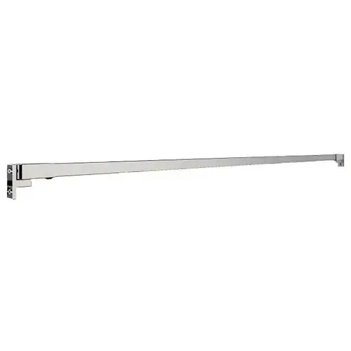 One-Piece Straight 60" Rectangle Bar Shower Rod Brushed Nickel