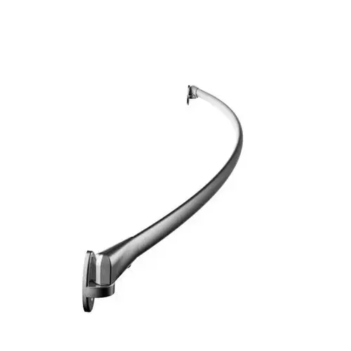 One-Piece Curved 60" Oval Bar Shower Rod Brushed Nickel Finish