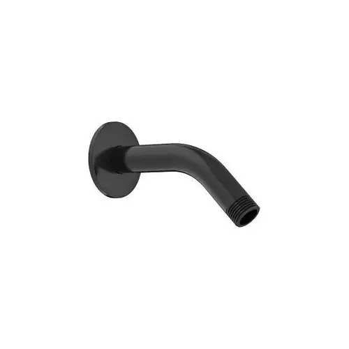 6-Inch Stainless Steel Shower Arm With Flange In Matte Black 6-Inch Stainless Steel Shower Arm With Flange In Matte Black