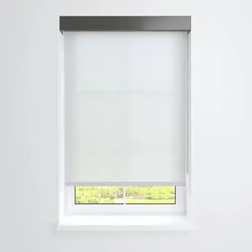 Manual Roller Shade For Windows 72"-84"W X 84"H 1% Soft Chalk Grey Manual Roller Shade For Windows 72"-84"W X 84"H 1% Soft Chalk Grey