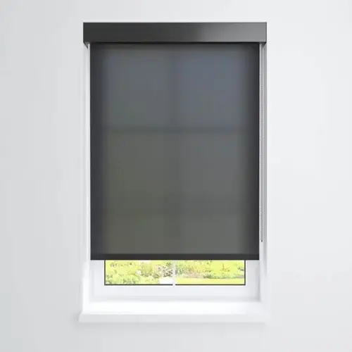 Manual Roller Shade For Windows 72"-84"W X 60"H 1% Ebony Manual Roller Shade For Windows 72"-84"W X 60"H 1% Ebony