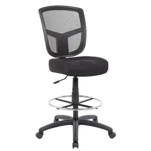 Boss Contract Grade Drafting Chair Mesh Back Large Back And Seat Cushion Boss Contract Grade Drafting Chair Mesh Back Large Back And Seat Cushion