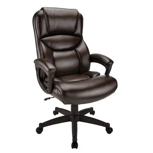 Fennington Leather High-Back Executive Chair Brown Bifma Compliant