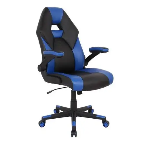 Rgx Faux Leather High-Back Gaming Chair Black/Blue Bifma Compliant Rgx Faux Leather High-Back Gaming Chair Black/Blue Bifma Compliant