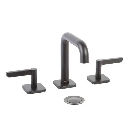 Lucid Widespread Faucet Mid Spout Matte Black