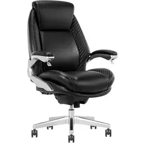 Serta 7712903 Icomfort I6000 Ergonomic Bonded Leather High-Back Executive Black/Silver