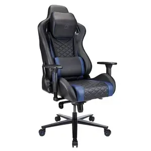 RS Gaming 7972977 Davanti Vegan Leather High-Back Gaming Chair Blk/Blue Bifma Compliant
