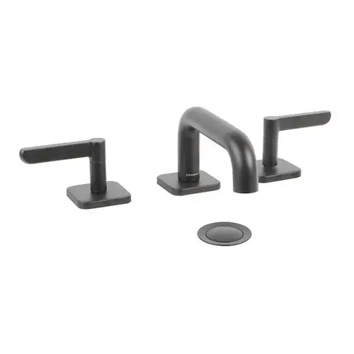 Lucid Widespread Faucet Low Spout Matte Black